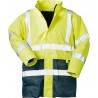 Parka haute visibilité ,Taille XL, jaune/bleu