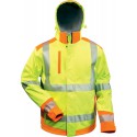 Veste softshell Haute visibilité RICKMER Taille S,jaune/orange