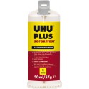 UHU PLUS Colle 2 composants prise ultra rapide DK Cartouche 50ml (Par 6)