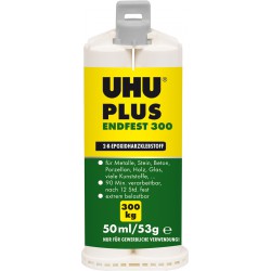 UHU PLUS Colle 2 composants - ENDFEST 300 DK Cartouche 50ml (Par 6)