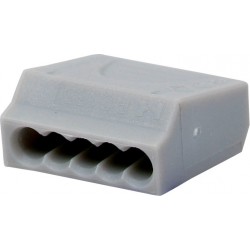 Borne enfichable VDE 5x2,5mm gris Jager (Par 100)