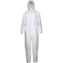 Combinaison jetable PP,40 g/m2,Taille XL, blanc
