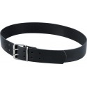 Ceinture cuir Carsten, double broche longueur 95 cm