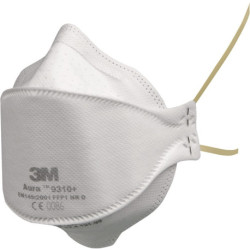 Masque respiratoire Aura™ 9310+ FFP1 NR D sans valve expiratoire pliable 3M (Par 20)