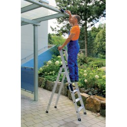 Escabeau a marches, accès un coté - modèle confort avec ergo-pad - 6 marches