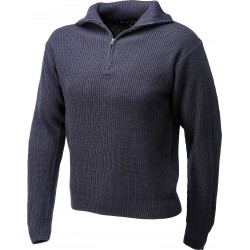 Pull-over , Avec col roulé et zip, Taille S, marine