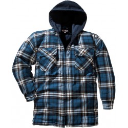 Chemise de travail hiver motif écossais Taille M, bleu-à carreaux
