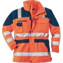 Parka haute visibilité Taille S, orange/bleu