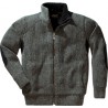 Pull zippé MEMPHIS Taille S, gris moucheté