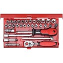 Coffret de douilles 1/4" 33 pièces 4004.79 Carolus