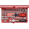 Coffret de douilles 1/4" 33 pièces 4004.90 Carolus