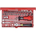 Coffret de douilles 1/4" 33 pièces 4004.91 Carolus