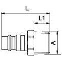 Mamelon rapide 25KA R 3/8 AG Rectus