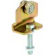 HELM 490 Monture tole galvanisée, fixation sur plat, galet avec moyeu M16x70, Hauteur réglable