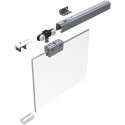HELM 53 Set Ferrures pour portes coulissantes en verres 50 kg - sans rail