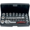 Mini-coffret de douilles F6 1/4'' CHROMEmat 23 pièces - KS Tools 911.0623