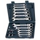 KS Tools 503.4868 Coffret de clés mixtes a cliquet a tete inclinable a verrouillage Gear plus
