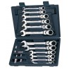 KS Tools 503.4868 Coffret de clés mixtes a cliquet a tete inclinable a verrouillage Gear plus