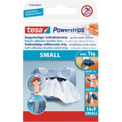 Lot de 14 petites bandes autocollantes double face Powerstrips