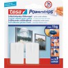 Tesa 58031 Lot de 2 crochets pour cadres Powerstrips (Blanc)