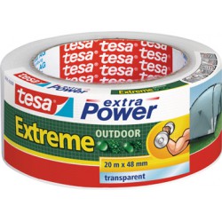 Tesa extra Power Extreme 20m x 48mm Ruban adhésif Extérieur transparent (Par 6)