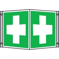 Panneau d'urgence Alu premiers secours 200x200