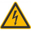 Panneau d'avertissement Avertissement « des risques électriques - 25mm - autocollants - 500 unités