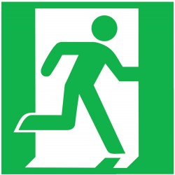 Panneau d'urgence 150x150 mm,Alu