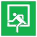Panneau Alu "Sortie de secours" 200 x 200 mm
