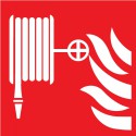 Panneaux autocollant nl 150x150mm Tuyau incendie ISO