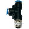 Connecteur en Té plastique R1/4 . D6