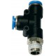 Connecteur en Té plastique R1/8 . D6