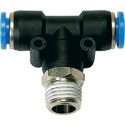 Connecteur en Té plastique R1/4 . D6