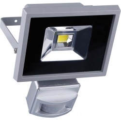 LED Projecteurs 20 W argent avec Detecteur de mouvement , IP 44