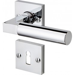 Poignée porte BB,Bauhaus avec Rosetten,Chrom