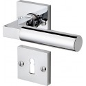 Poignée porte BB,Bauhaus avec Rosetten,Chrom