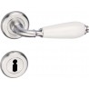 Poignée porte WC,CinziaSat avec Rosetten,Chr/blanc