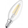 OSRAM Ampoule LED Filament, Forme flamme, Culot E14, 2W Equivalent 23W, 230 V, claire, Blanc Chaud 2700K, Lot de 1 pièce