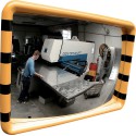 Miroir industriel jaune/noir 40x60 cm