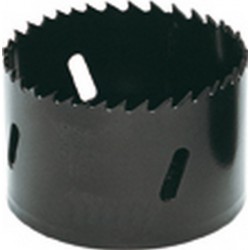 Scie cloche en acier rapide bimétal, Ø : 65 mm, Vitesse de rotation tr/mn Acier à outils/INOX 65, Vitesse de rotation tr/mn Acier de construction 130