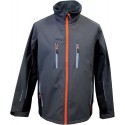 Blouson softshell 61270, gris foncé/noir,Taille S
