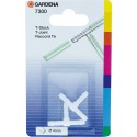 Raccord en T en plastique 4mm-Gardena (Par 10)