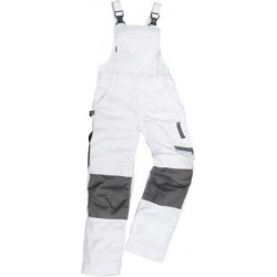 Salopette de travail Champ, Taille 48, blanc/gris