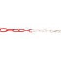 Cordon plastique rouge / blanc, plastique 6 mm, paquet 25m