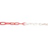 Cordon plastique rouge / blanc, plastique 6 mm, paquet 25m