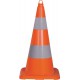 Cone de signalisation réfléchissant 500mm PVC orange