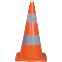Cone de signalisation réfléchissant 500mm PVC orange