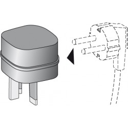 HV-Adaptateur de Schuko vers UK