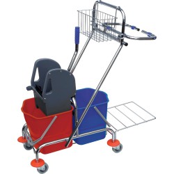 Chariot de nettoyage, 2x17l m.Presse, K.+R.