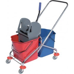 Chariot de nettoyage, 2x17l m.Presse